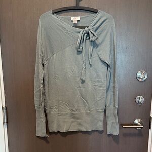 LOFT Women's Off-the-Shoulder Pale Blue Sweater